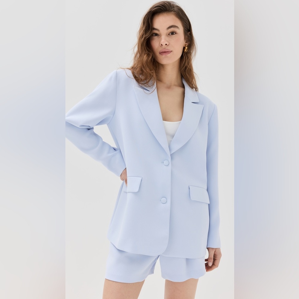 Good American Soft Blue Blazer